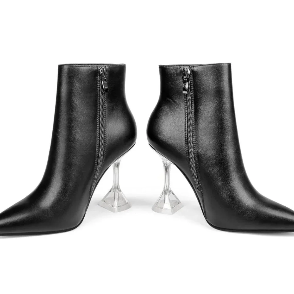 Closed Pointed Toe Ankle Boots - Picture 3 of 6